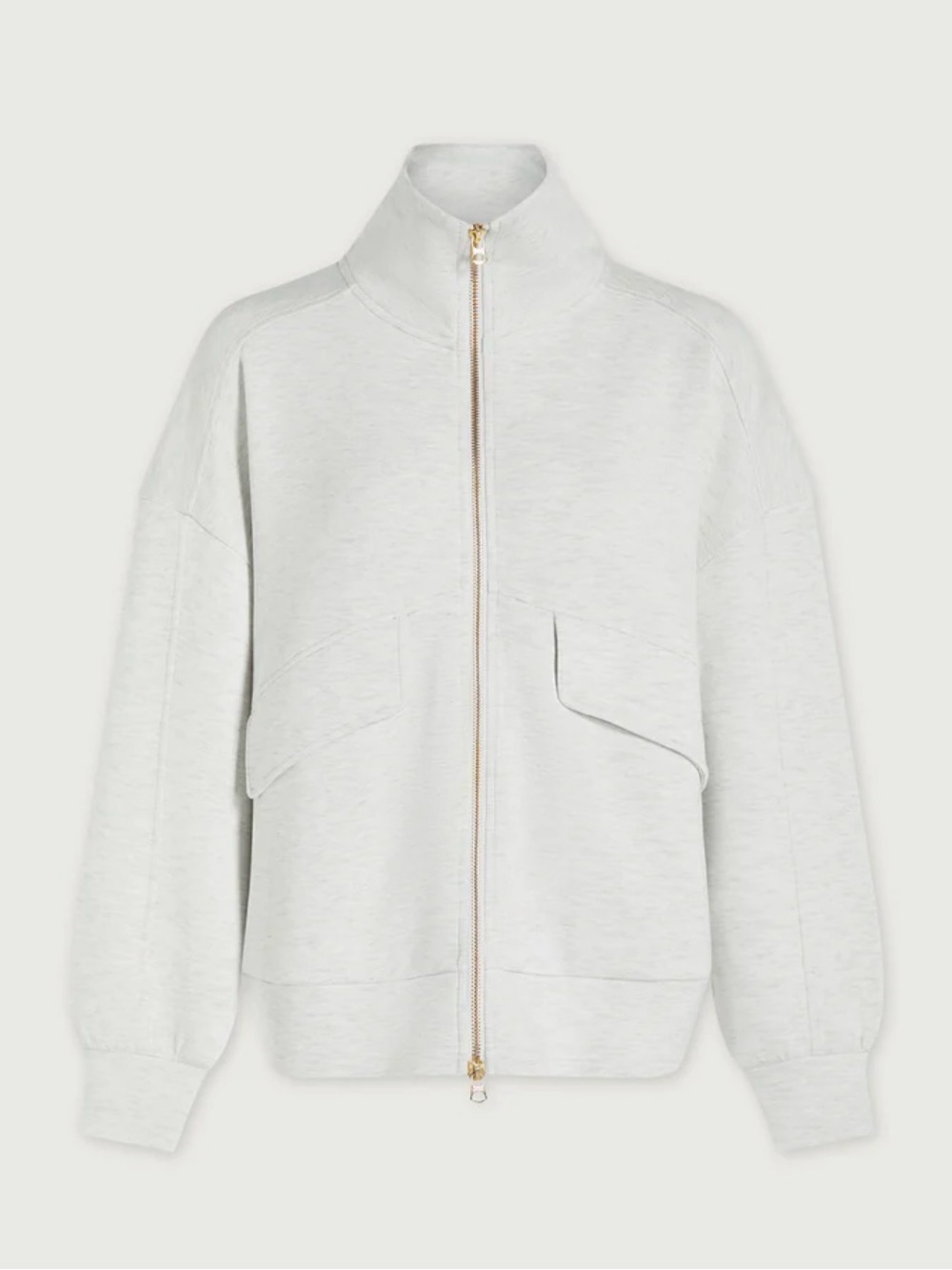Varley Doublesoft Garcia Ivory Marl Zip-through
